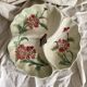 Art Nouveau slip dish with poppy decoration
