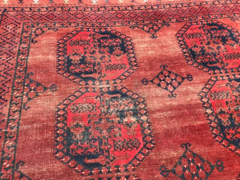 Large carpet former Turkmen afghan handmade 286 X 342 CM
