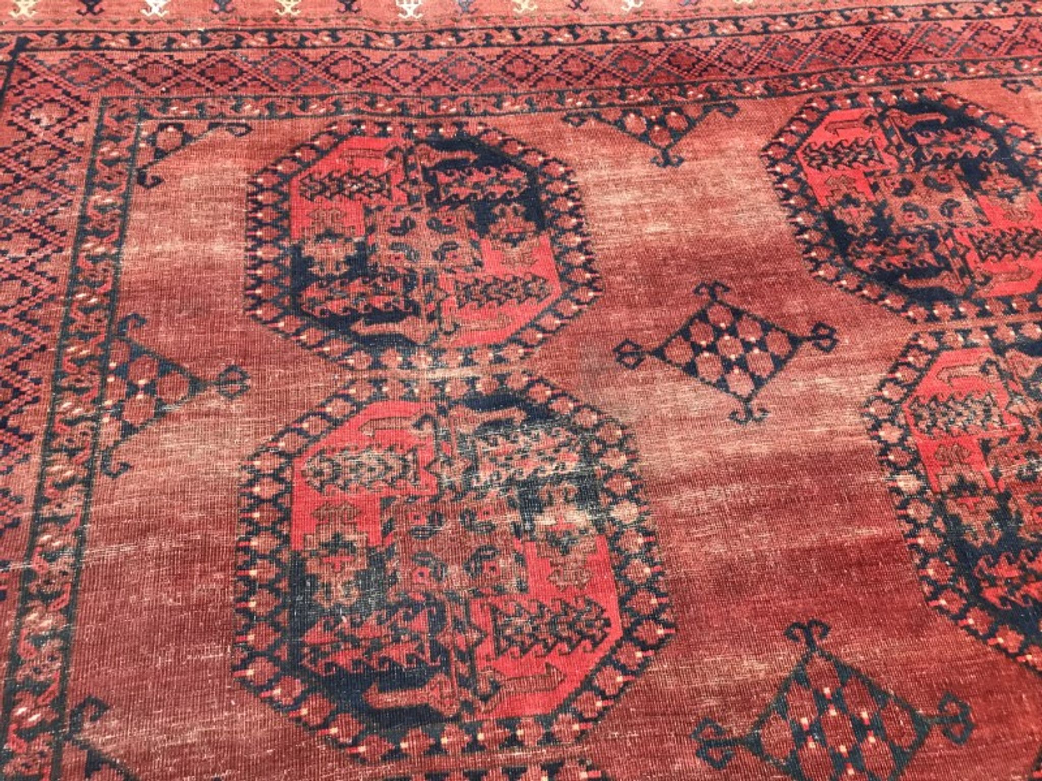 Large carpet former Turkmen afghan handmade 286 X 342 CM