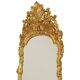 Large Classic Wooden Mirror, Rococo Style Chinoiserie, 124 cm
