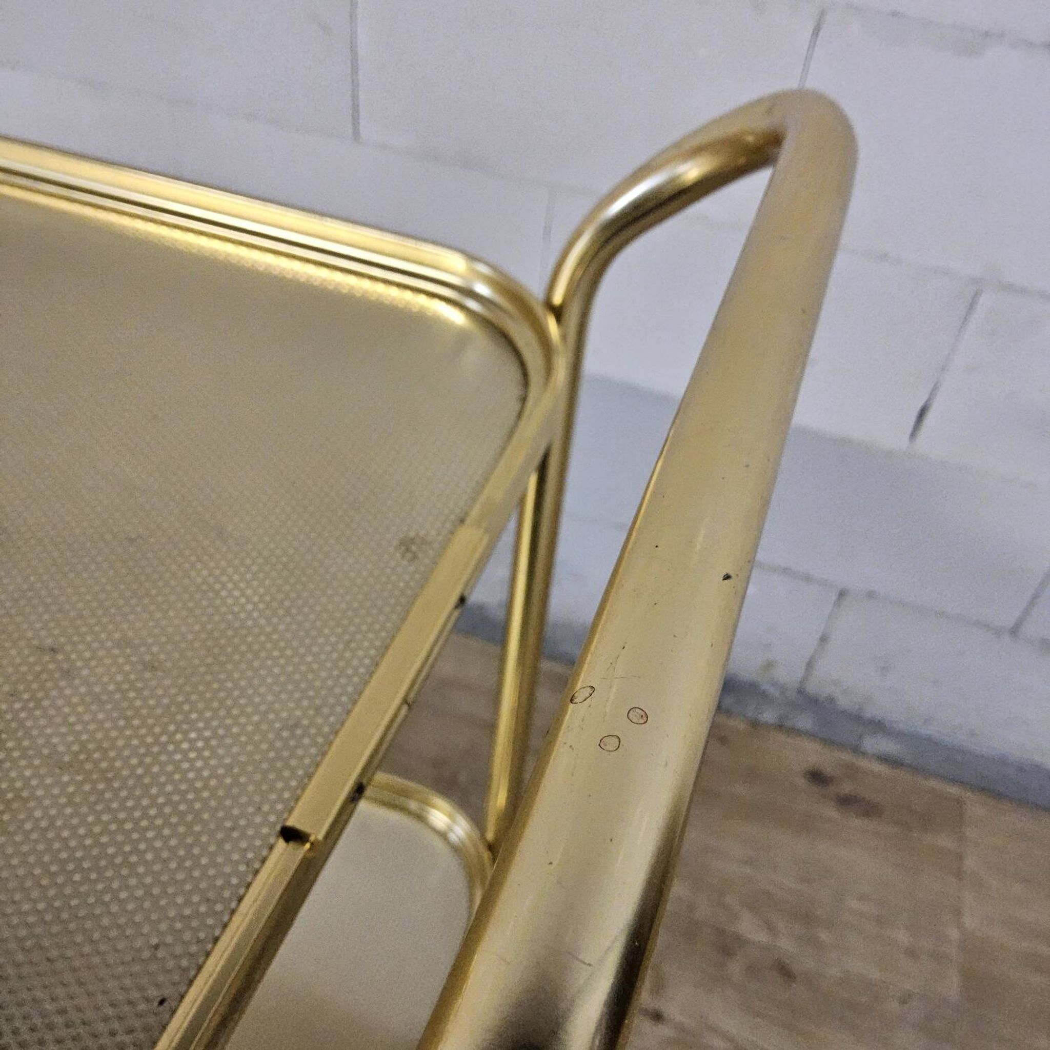 Vintage Carefree English serving trolley gold-coloured 50s/60s