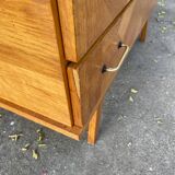 Vintage chest of drawers with compass feet