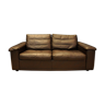 Double Danish leather sofa