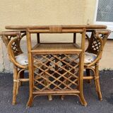 Rattan bamboo table and chairs set