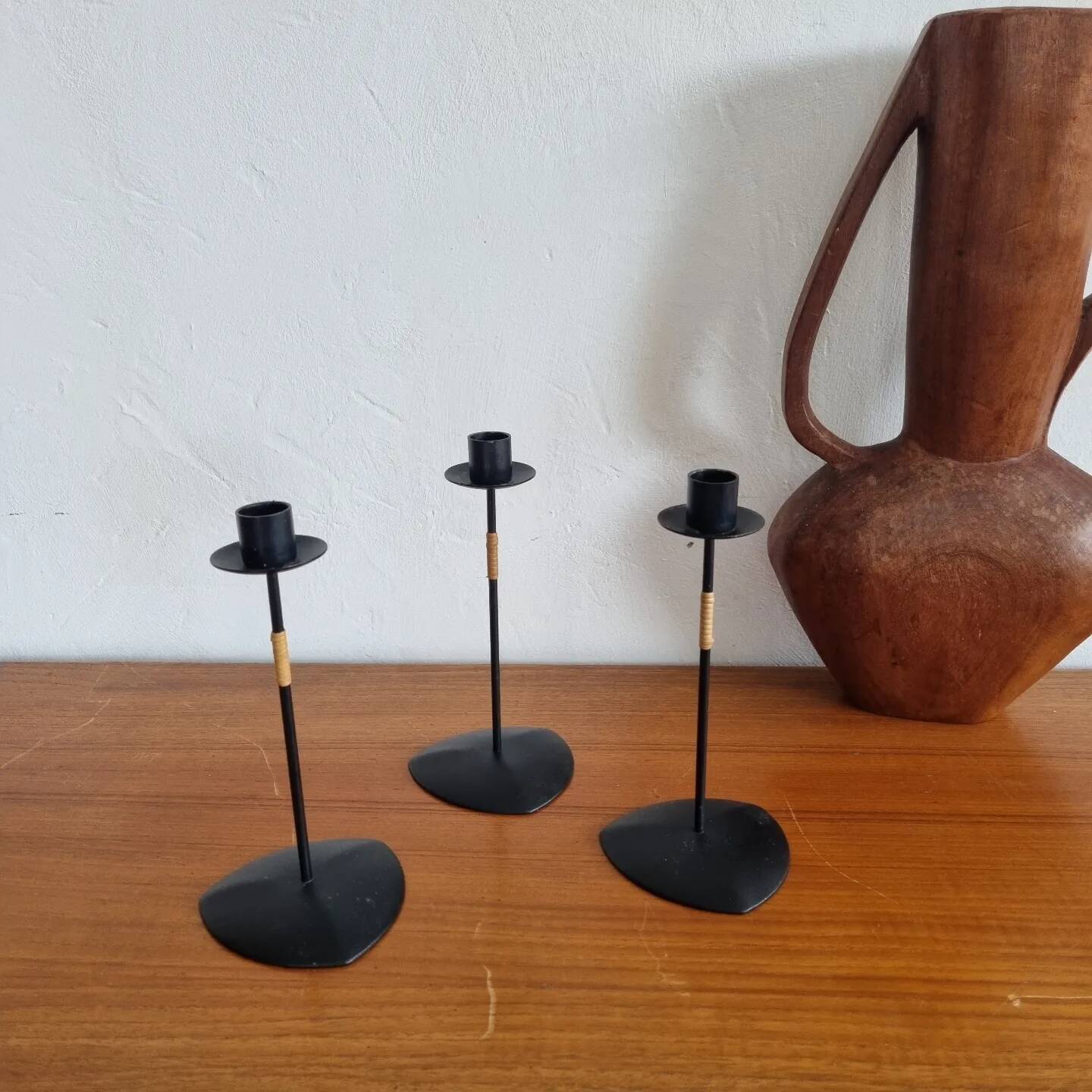 Lot of Laurids Lonborg candlesticks Denmark 1960