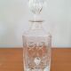Chiseled glass whisky carafe