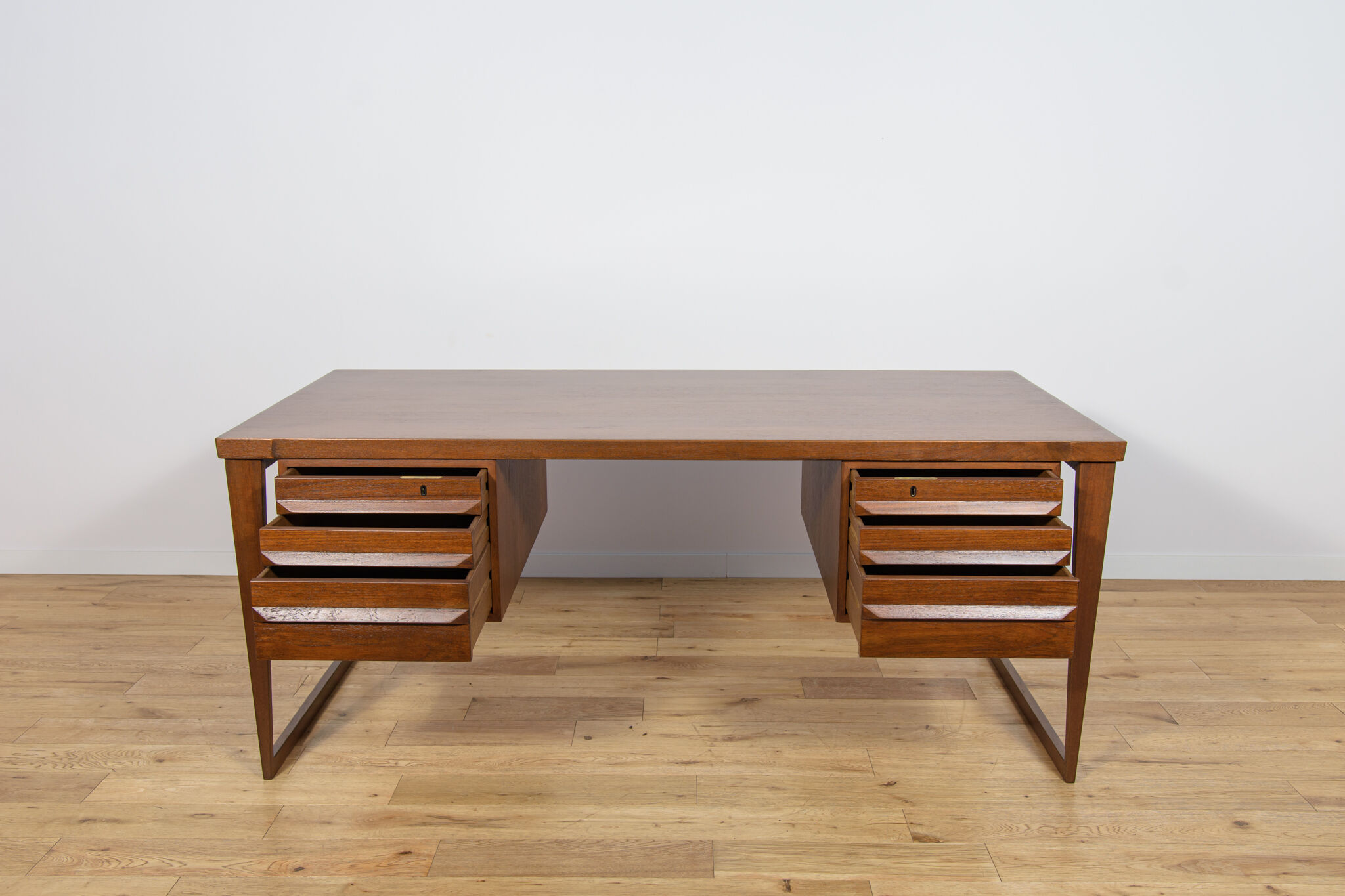 Model 70 desk in teak by Kai Kristiansen for Feldballes Møbelfabrik, Denmark, 1960s