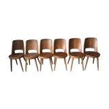 Suite of 6 chairs bistro Baumann, circa 1950.