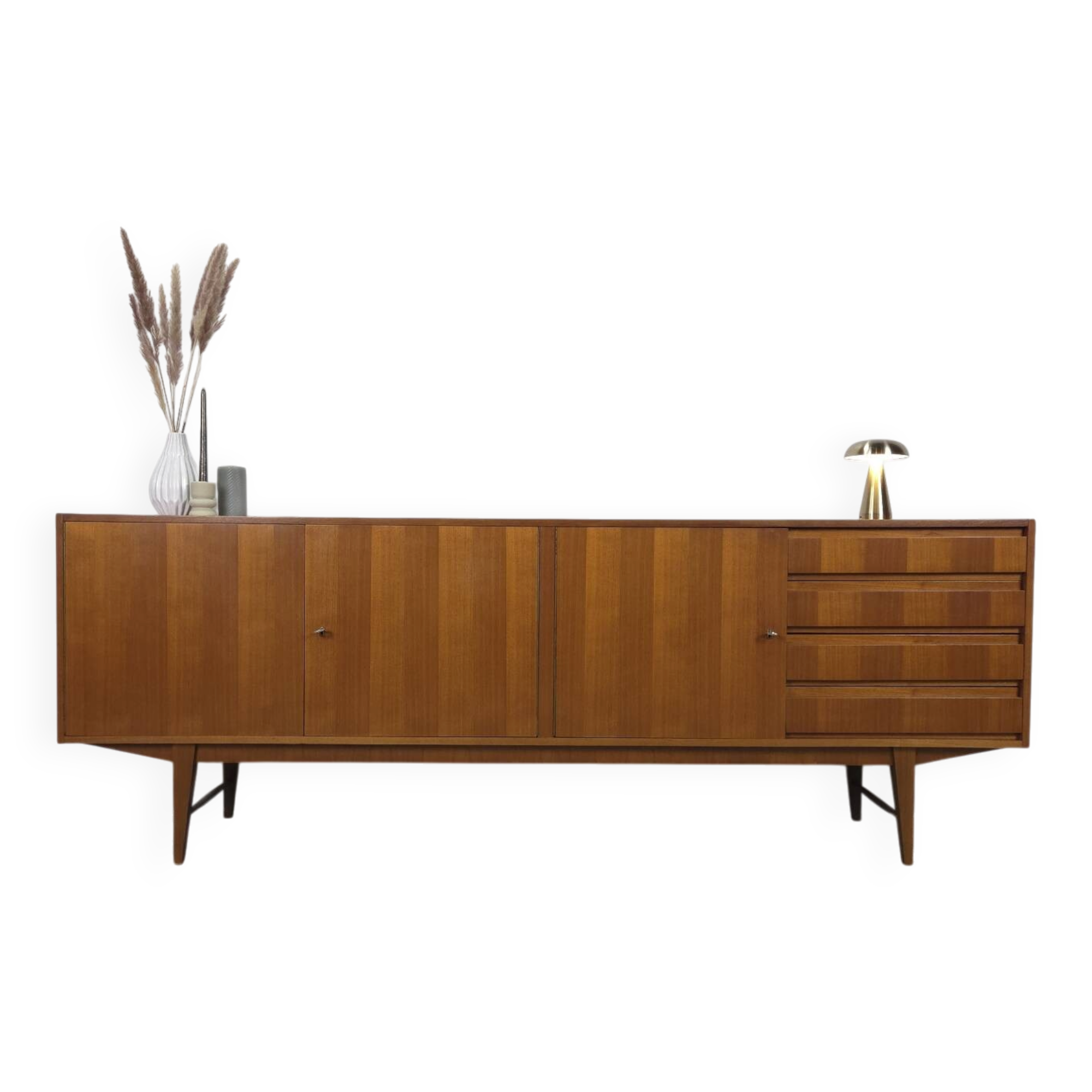 Vintage 60s - 70s teak sideboard German, TV cabinet