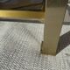 Table bout de canapé acier bicolore Guy Lefèvre Maison Jansen an 70