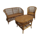 Bamboo and rattan lounge set