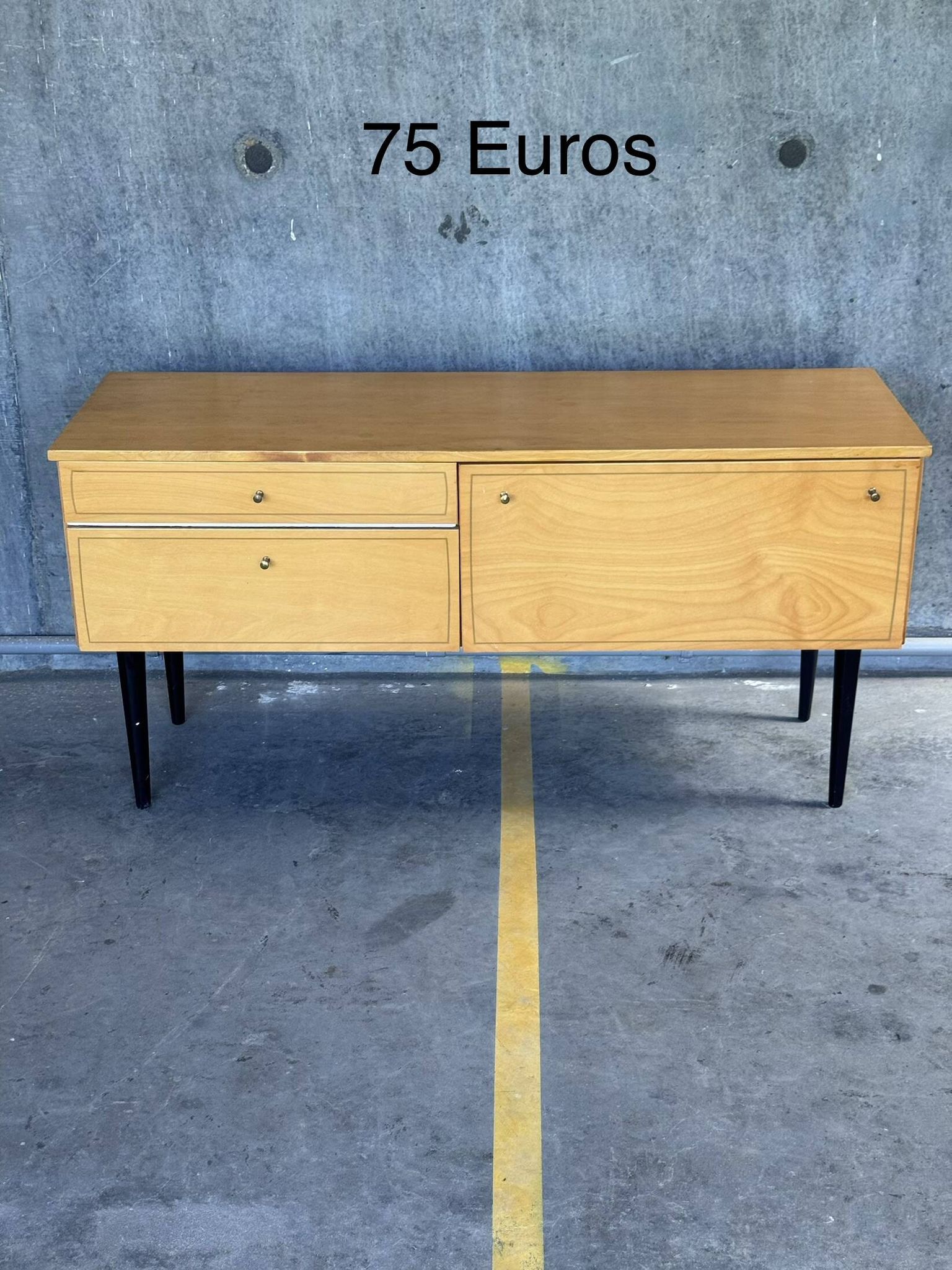 Vintage Pine Laminate Side Cabinet