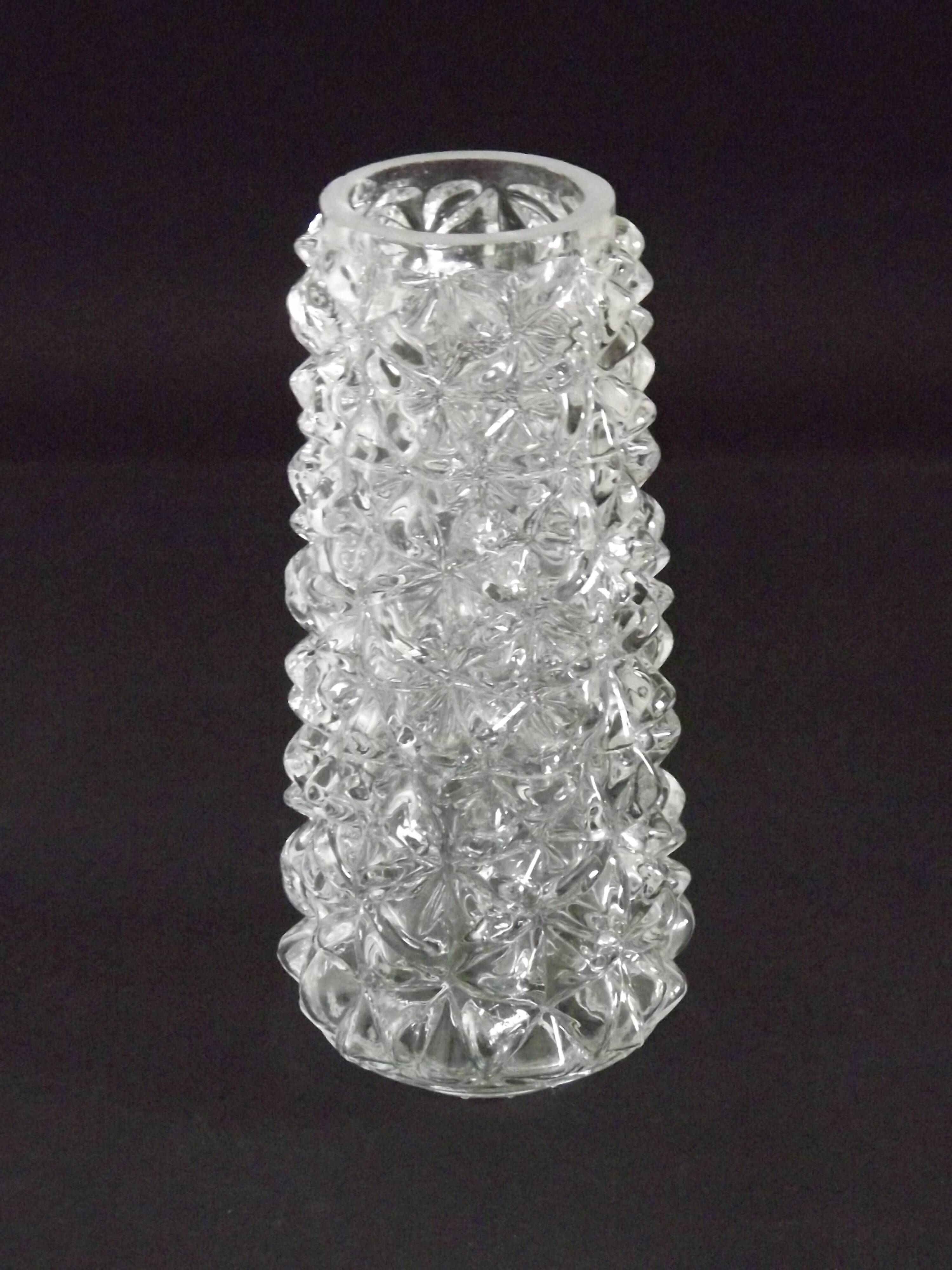 French vintage retro clear cut glass chandelier replacement shade