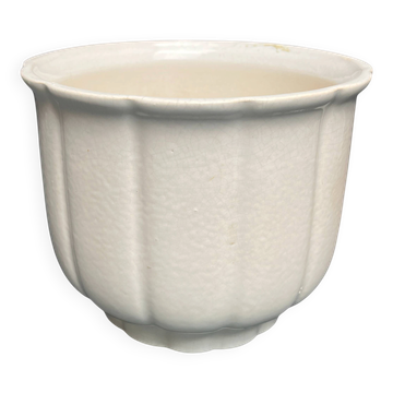 Art Deco, crackled ceramic cache pot by Songden circa 1940.