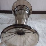 Vintage smoked glass vase