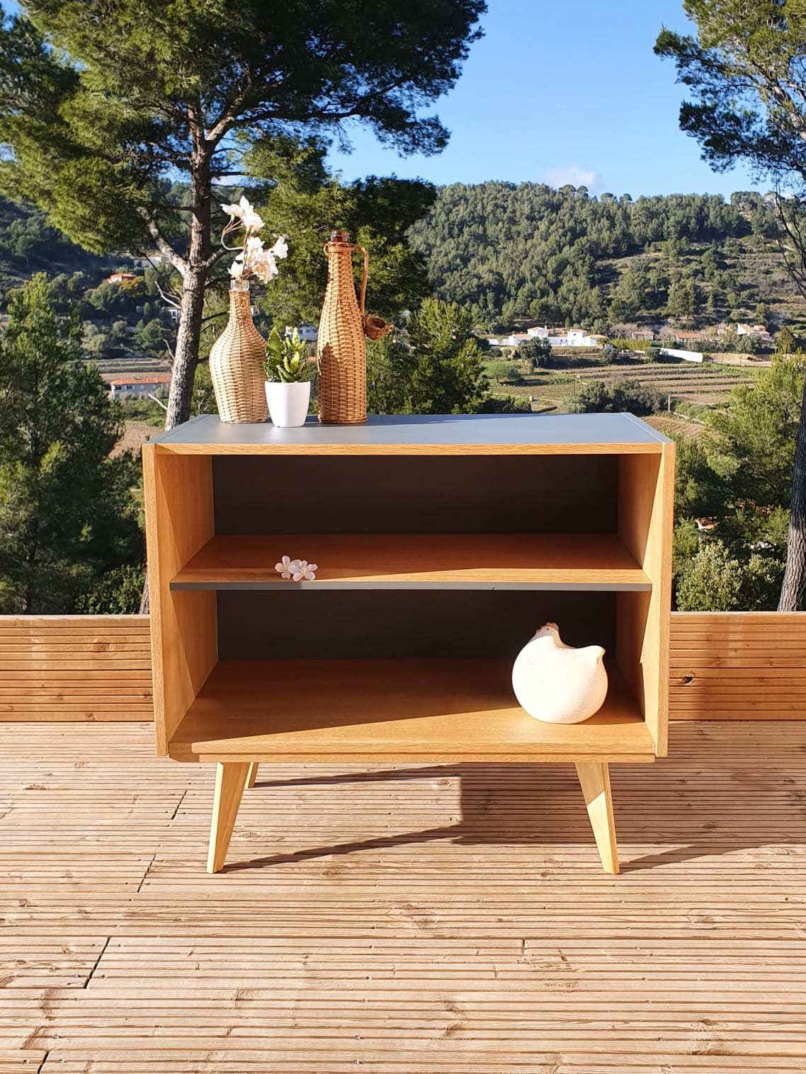 Vintage sideboard with compass feet