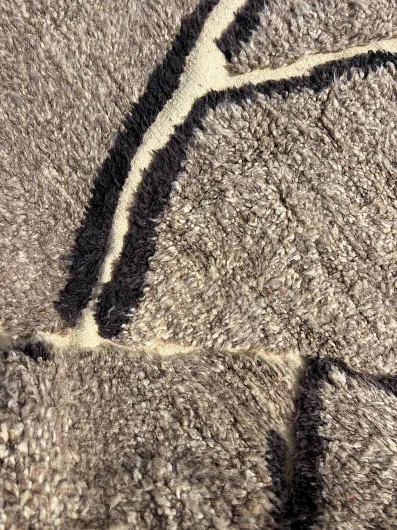 Modern living room rug 215x300 cm - Handmade Berber wool rug - Luxury rug - Modern ethnic design - Eco-friendly wool rug
