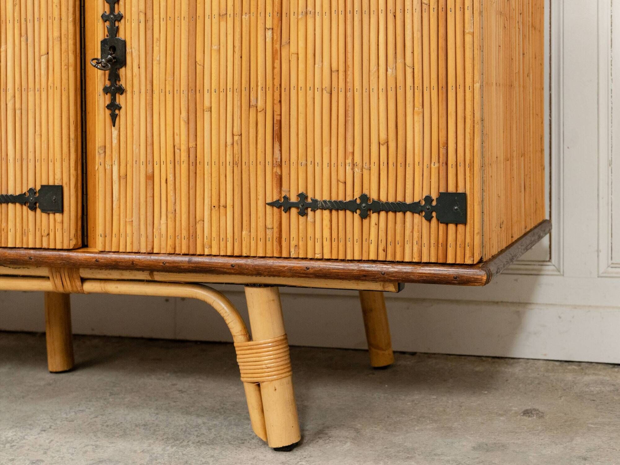 Audoux Minet rattan enfilade