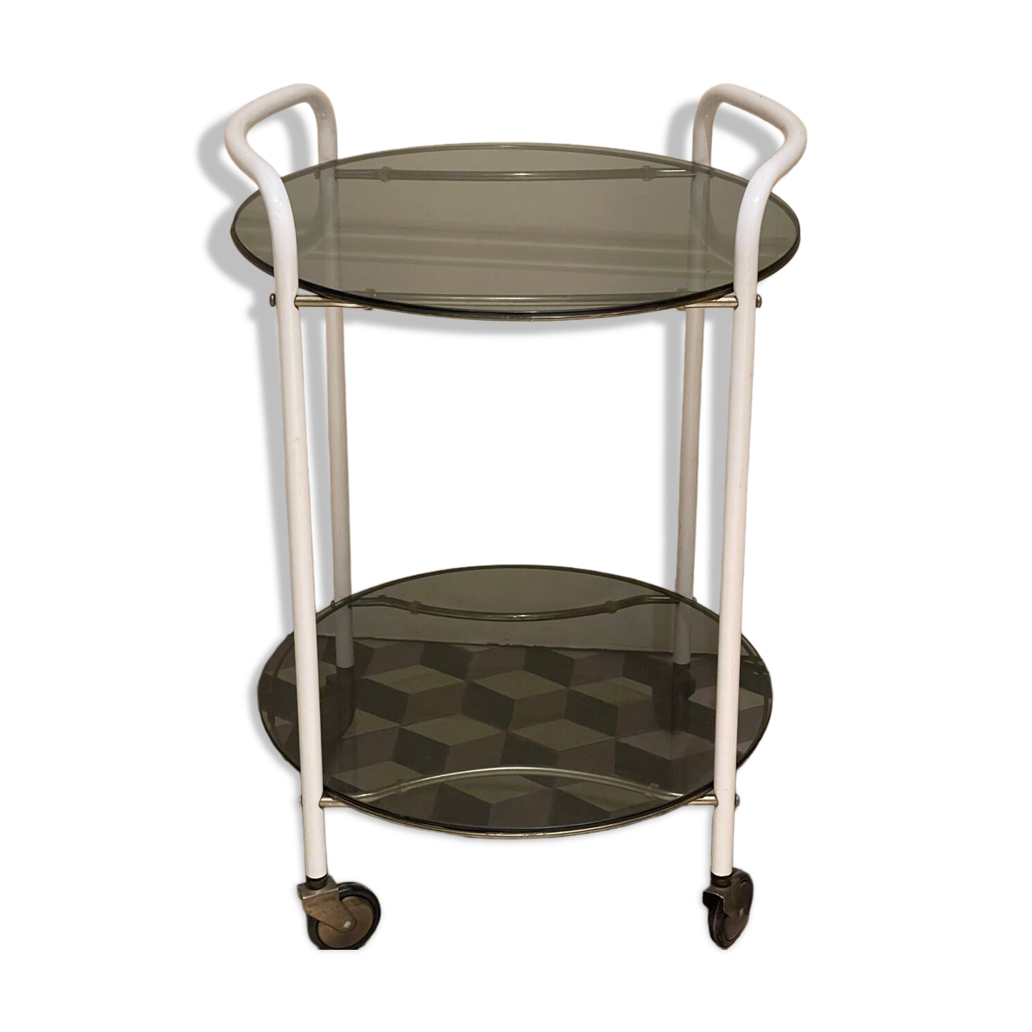 Vintage rolling side table