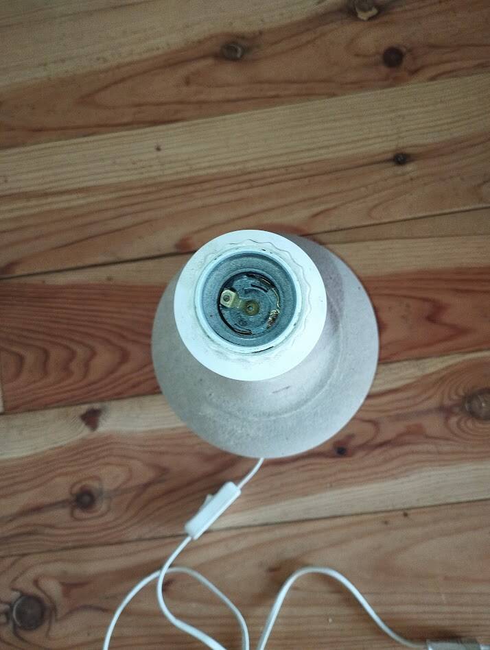 pied de lampe vintage en grès chamotté