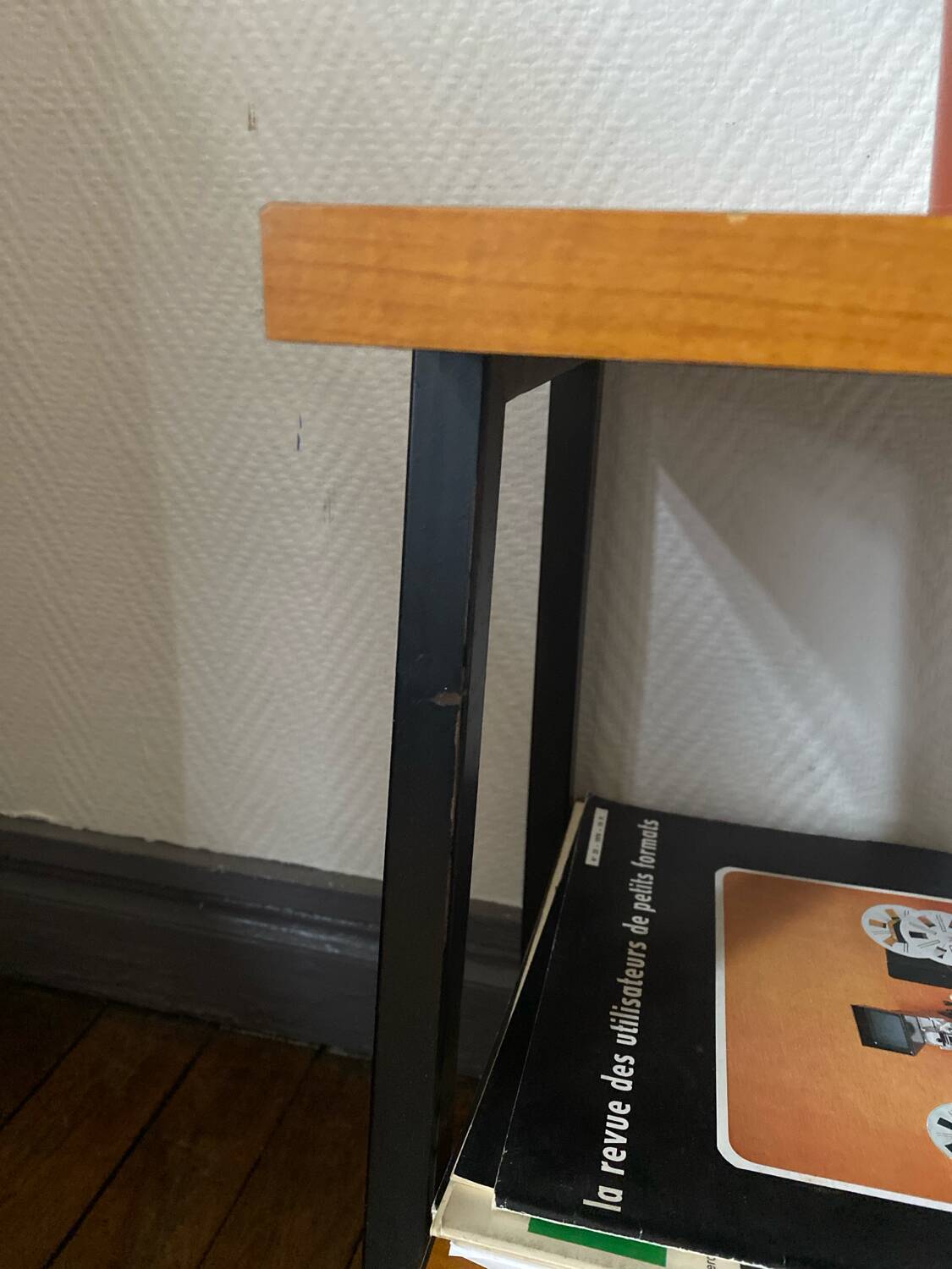 Industrial style metal bedside table