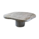 Natural Travertine irregular coffee table Athena - 90x90cm