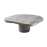 Natural Travertine irregular coffee table Athena - 90x90cm