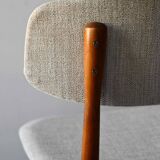 Pair of Scandinavian chairs in wood and fabric