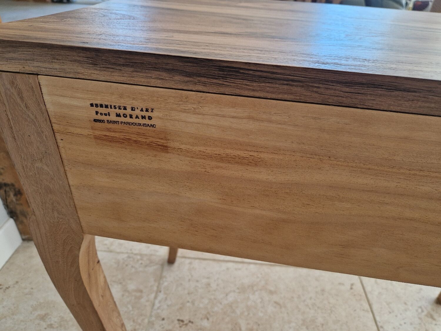 Console en bois brut