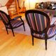 2 fauteuils médaillon - Tissus Paul Smith  édités Gilles Nouhaillac