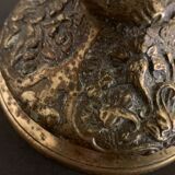 Openwork mythological cup in bronze on pedestal, Renaissance style