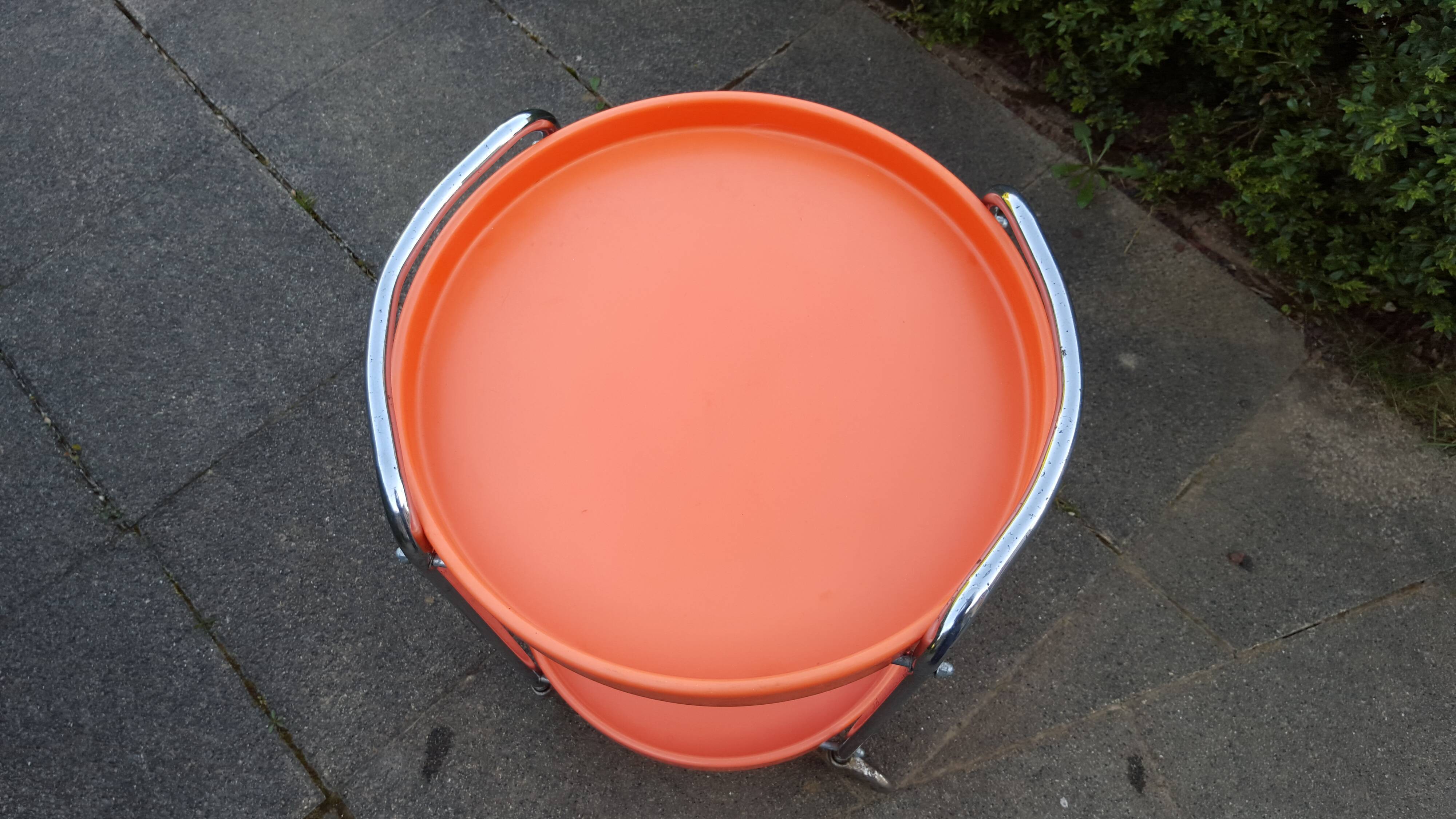 Vintage dessert seventies orange and chrome