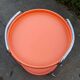Desserte vintage seventies orange et chrome