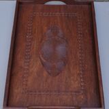 Ancient carved wooden tray