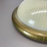 round 36cm metal Gino Sarfatti Style wall Ceiling Light Flushmount, Italy 1950s
