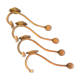 Lot of 4 hooks brass