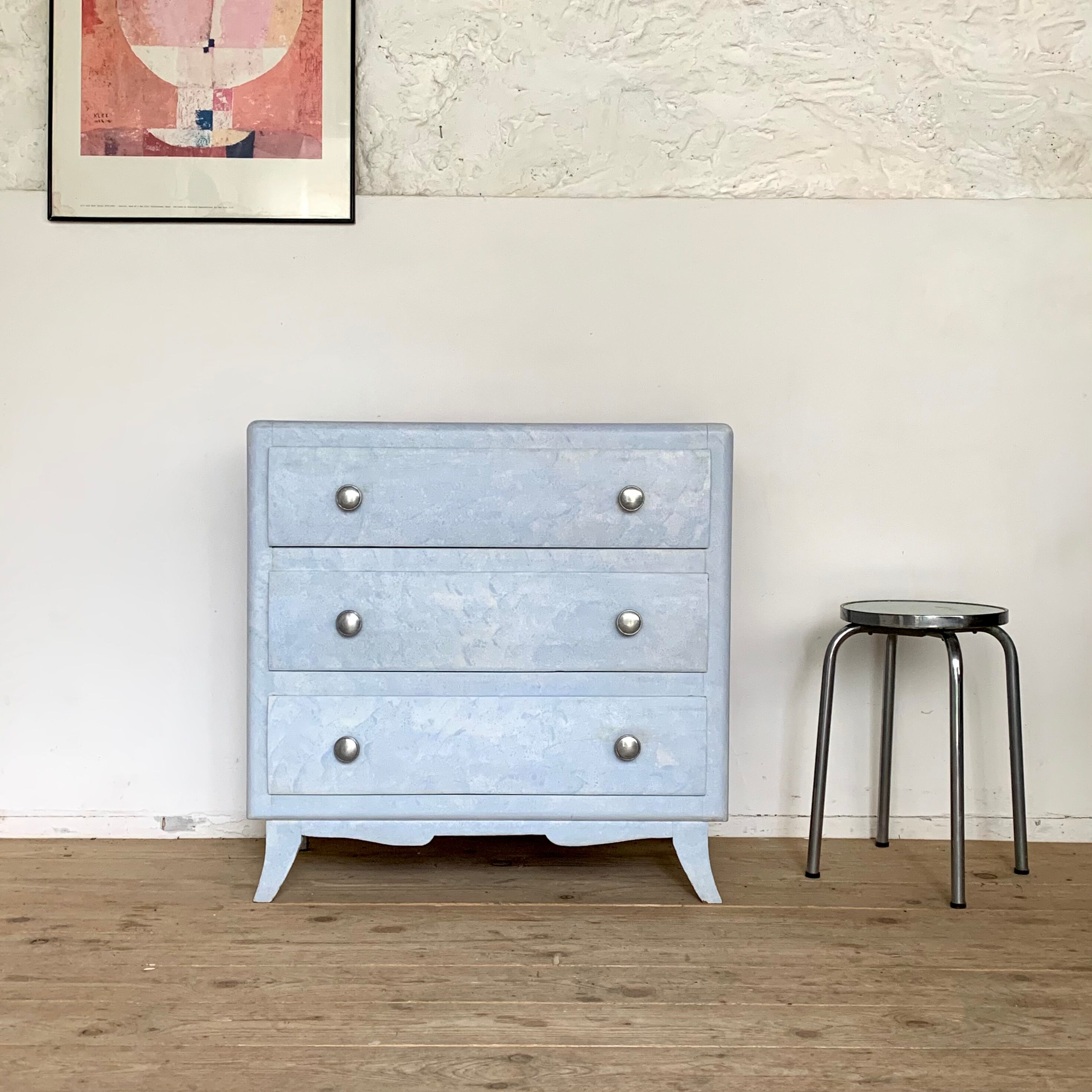 Blue vintage dresser