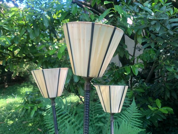 Lampadaire 3 bras scoubidou vintage années 50/60