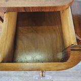 Pair of Art Decò bedside tables in walnut and thuja