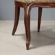 Set of 4 antique Louis-Philippe walnut chairs, upholstered seat, Italy, 19th century.