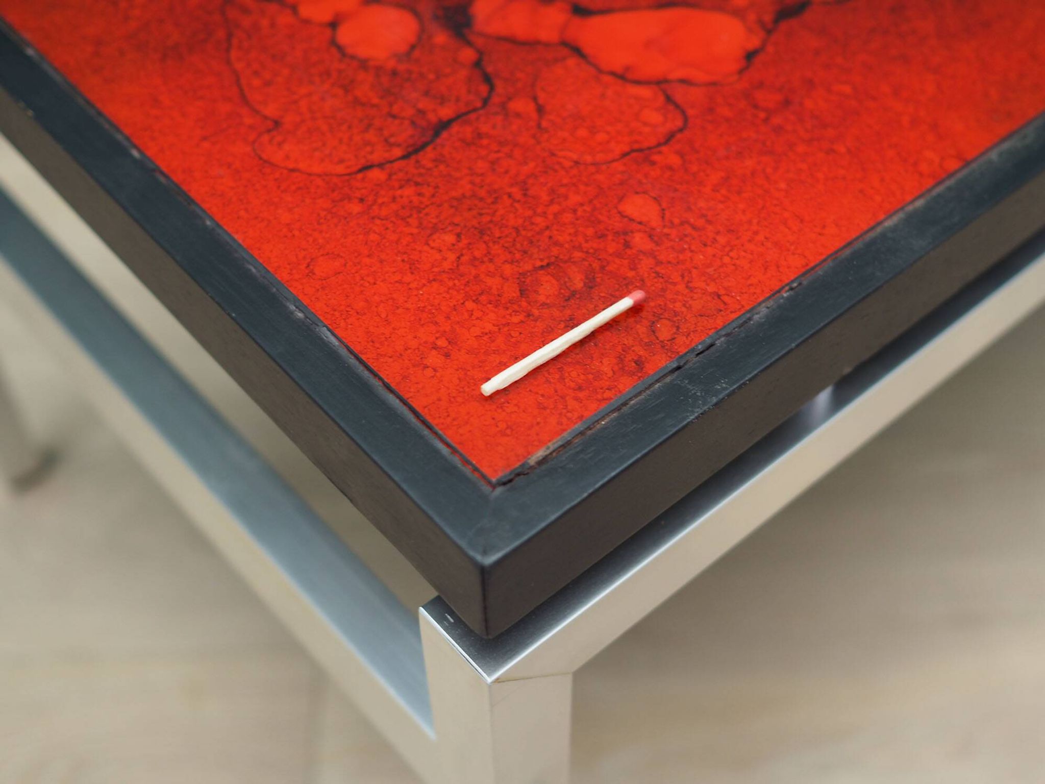 Glass coffee table, Danish design, 1970s, designer: Jean Rene