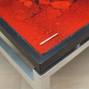 Glass coffee table, Danish design, 1970s, designer: Jean Rene