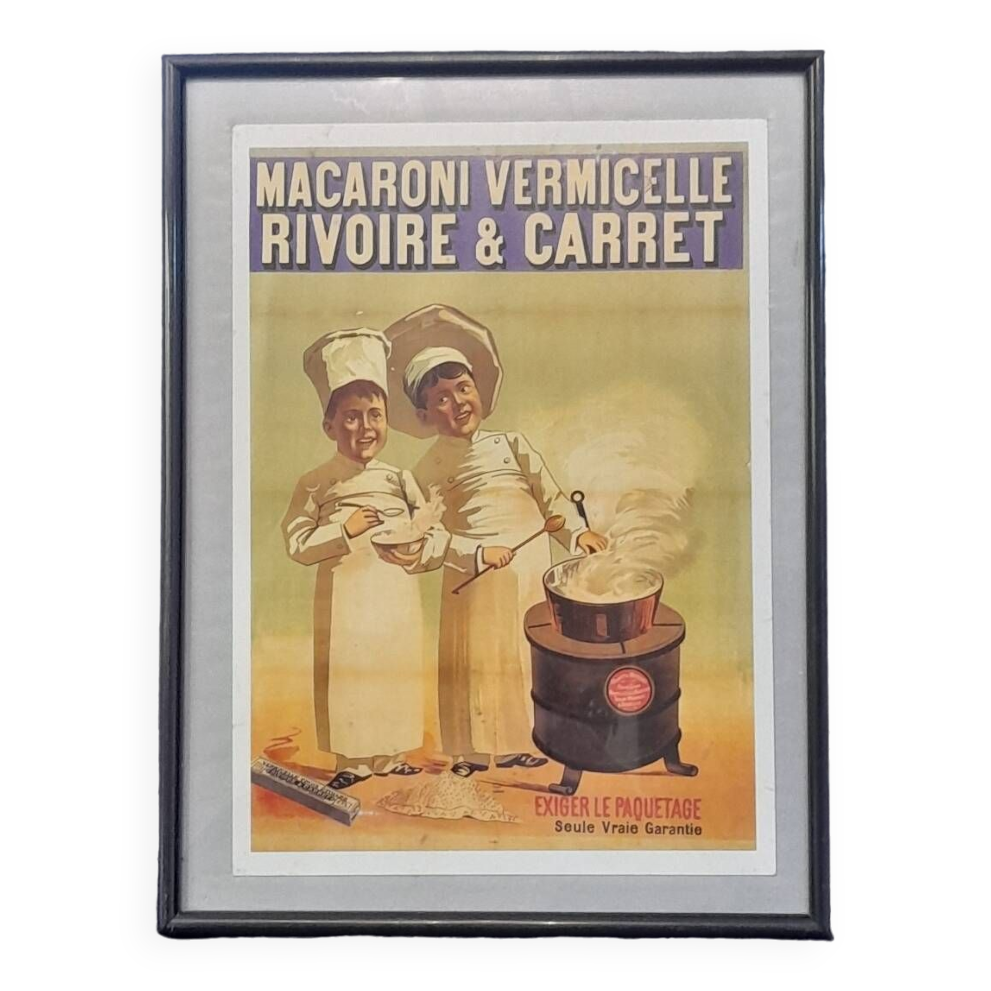 Vintage Rivoire and Carret advertising frame