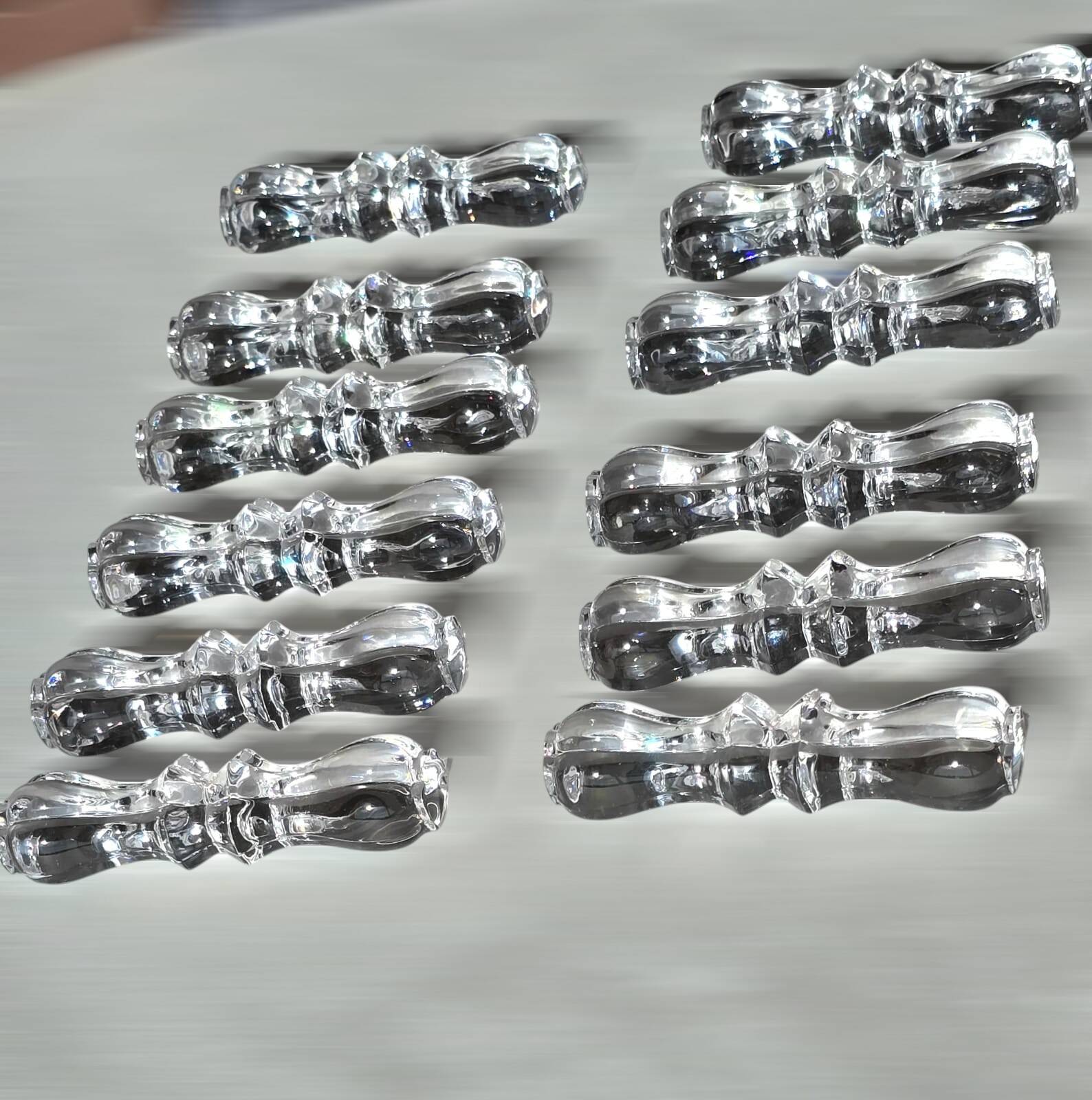 Set of 12 Chrystal knife rests from Cristalleries Royales de Champagne