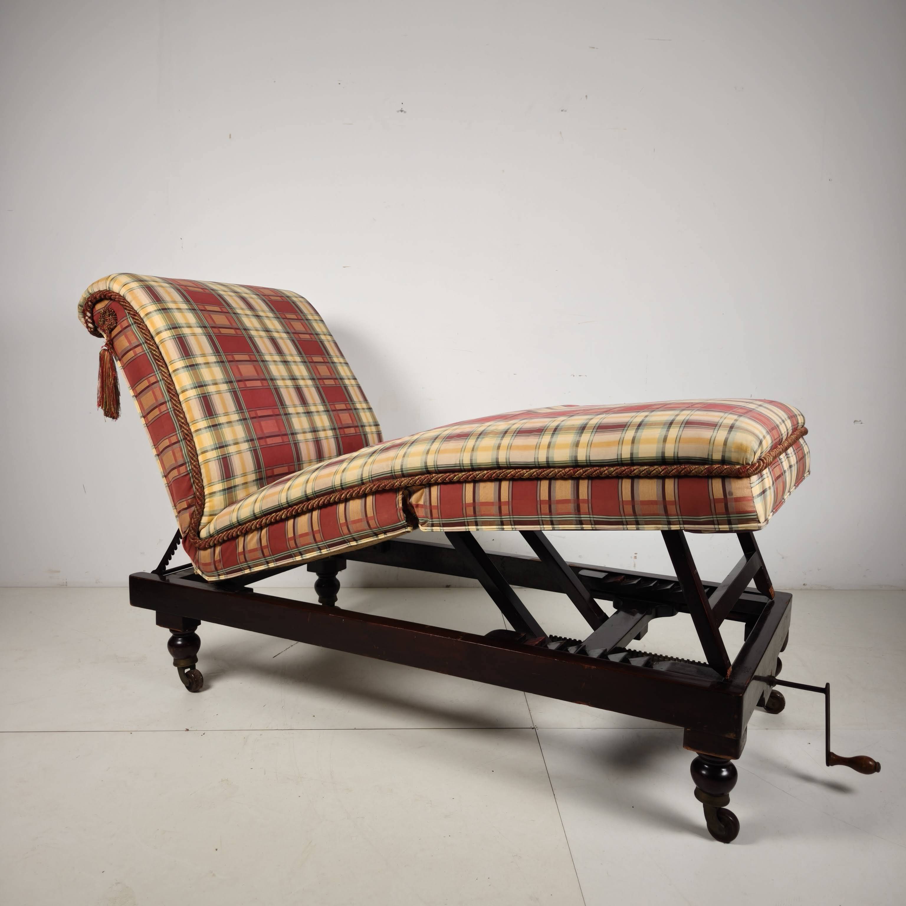 Rare Carters of London Adjustable Invalid Daybed, England, Early 20th Centu