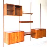 Teak shelves, teak bookcase