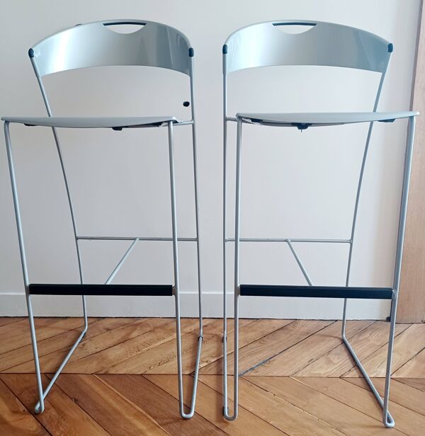 2 tabourets de bar, modèle Juliette par Cerruti Baleri