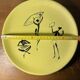 Vintage plate from the cerenne workshops, vallauris