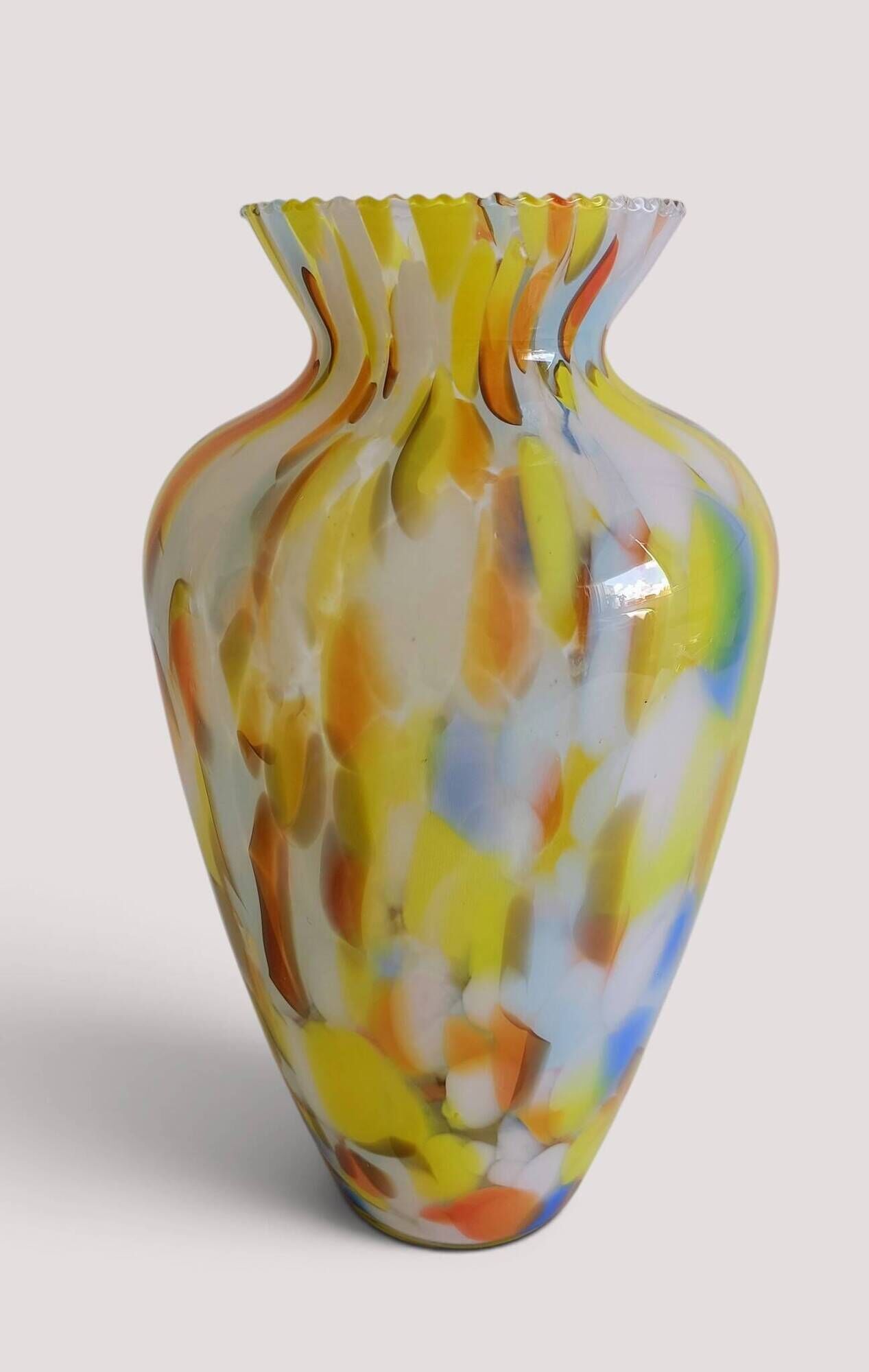 Vintage Murano glass vase, Italy, circa 1960, coloured artistic glass.