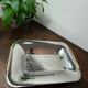 Silver and gold metal serving tray